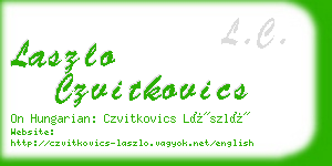 laszlo czvitkovics business card